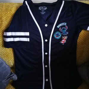 Disney Stitch Baseball Button-up Tee
